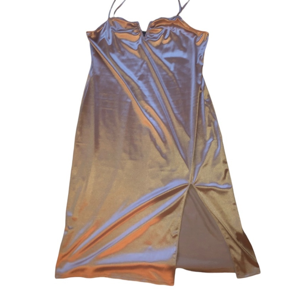 Gold Silk Slip Dress